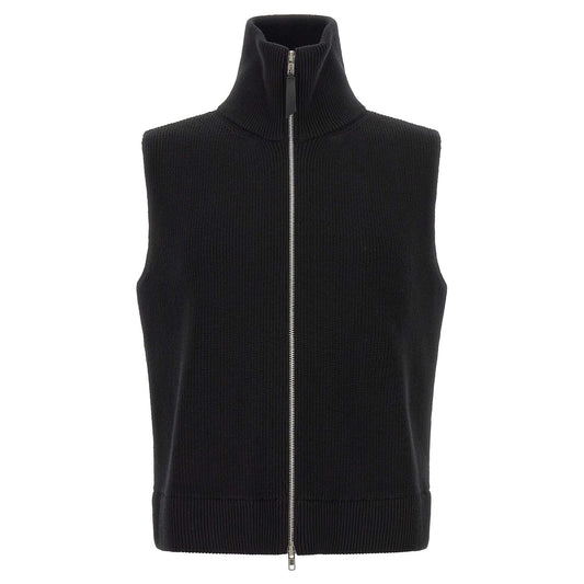 Maison Margiela Black Wool Sleeveles Sweater