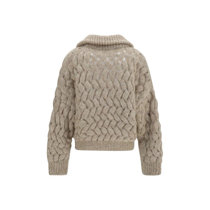 Brunello Cucinelli Beige Mohair Cardigan