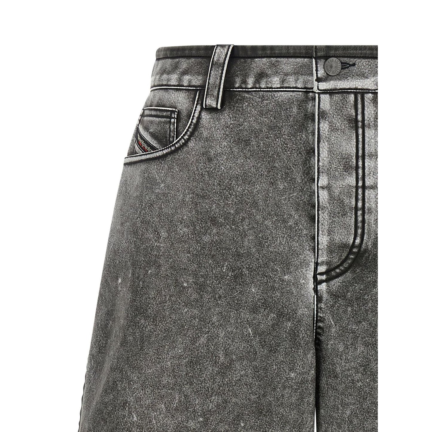 Diesel Gray Polyethylene Bermuda Shorts