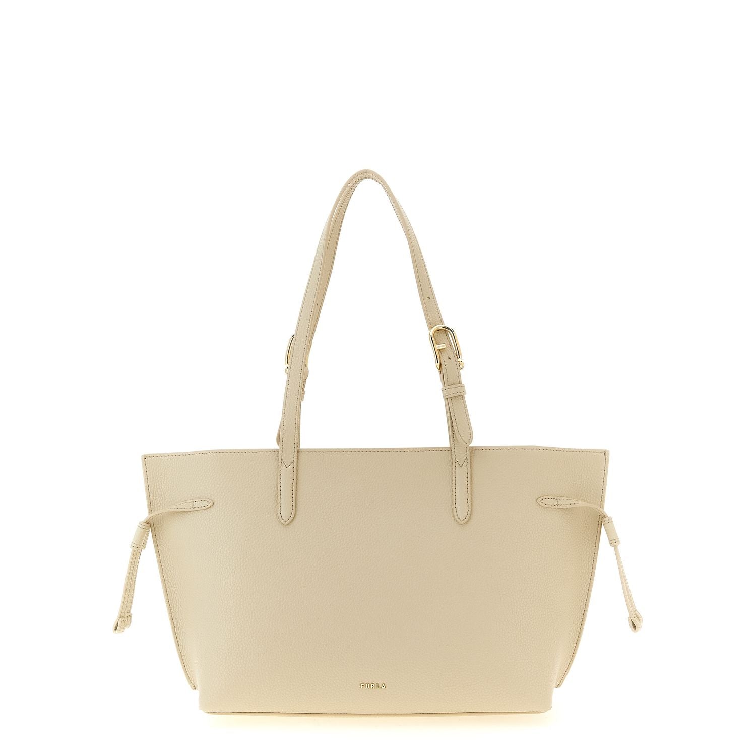 Furla White Calfskin Tote Bag