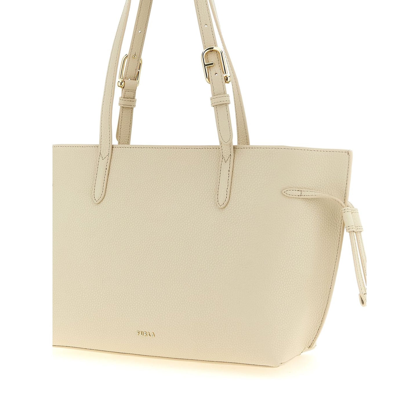 Furla White Calfskin Tote Bag