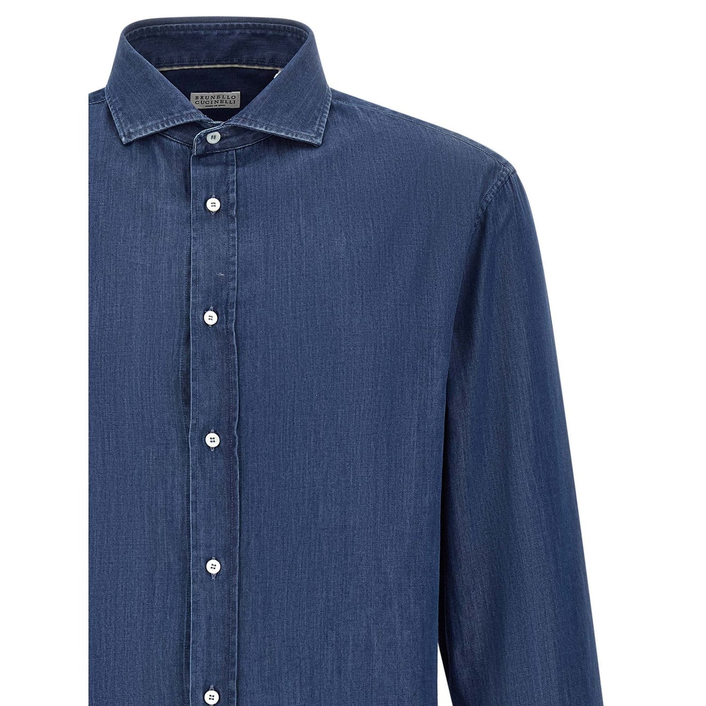 Brunello Cucinelli Blue Cotton Blouse