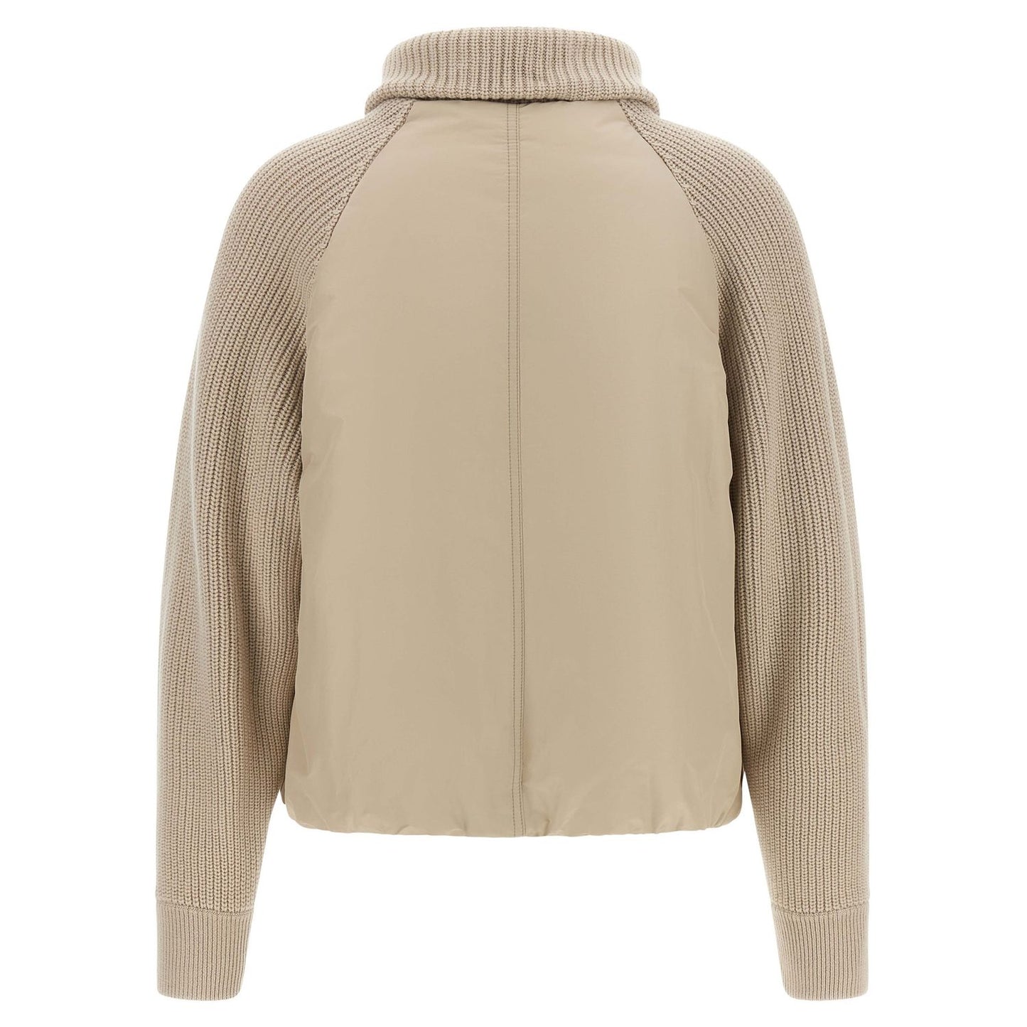 Brunello Cucinelli Beige Cotton Full-Length Jacket