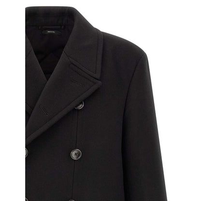 Tom Ford Black Virgin Wool Coat