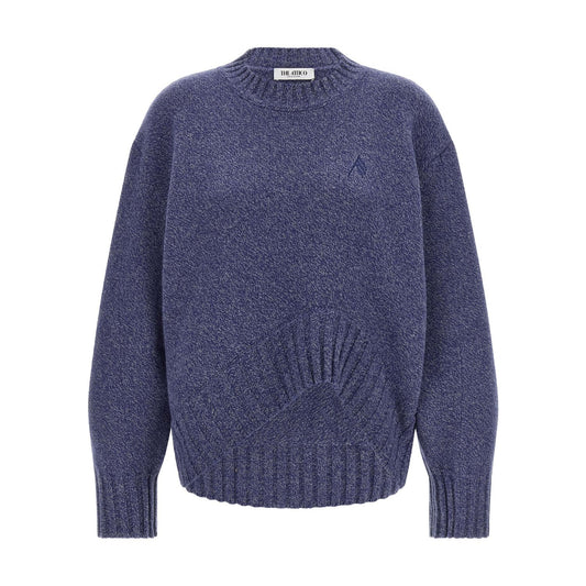 The Attico Blue Virgin Wool Cardigan