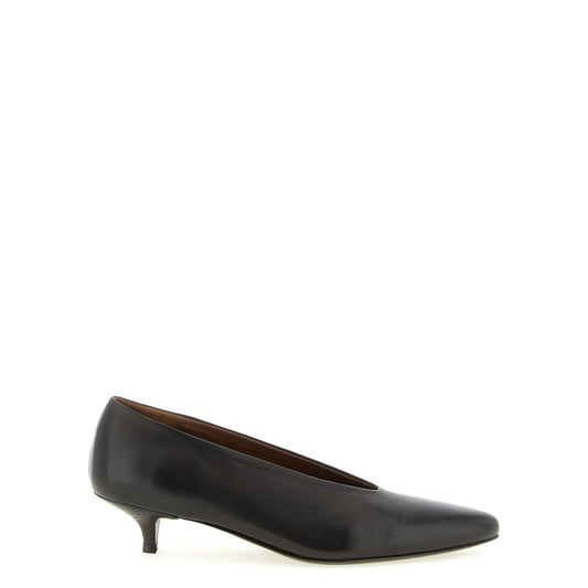 Marsell Brown Calfskin Mid Heel Pumps