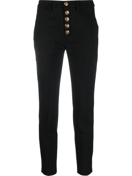 Dondup buttoned-up slim-fit trousers