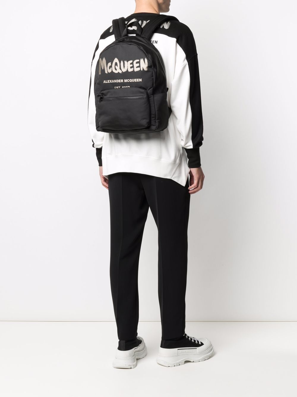 Alexander McQueen Graffiti Metropolitan Backpack Backpacks Alexander Mcqueen