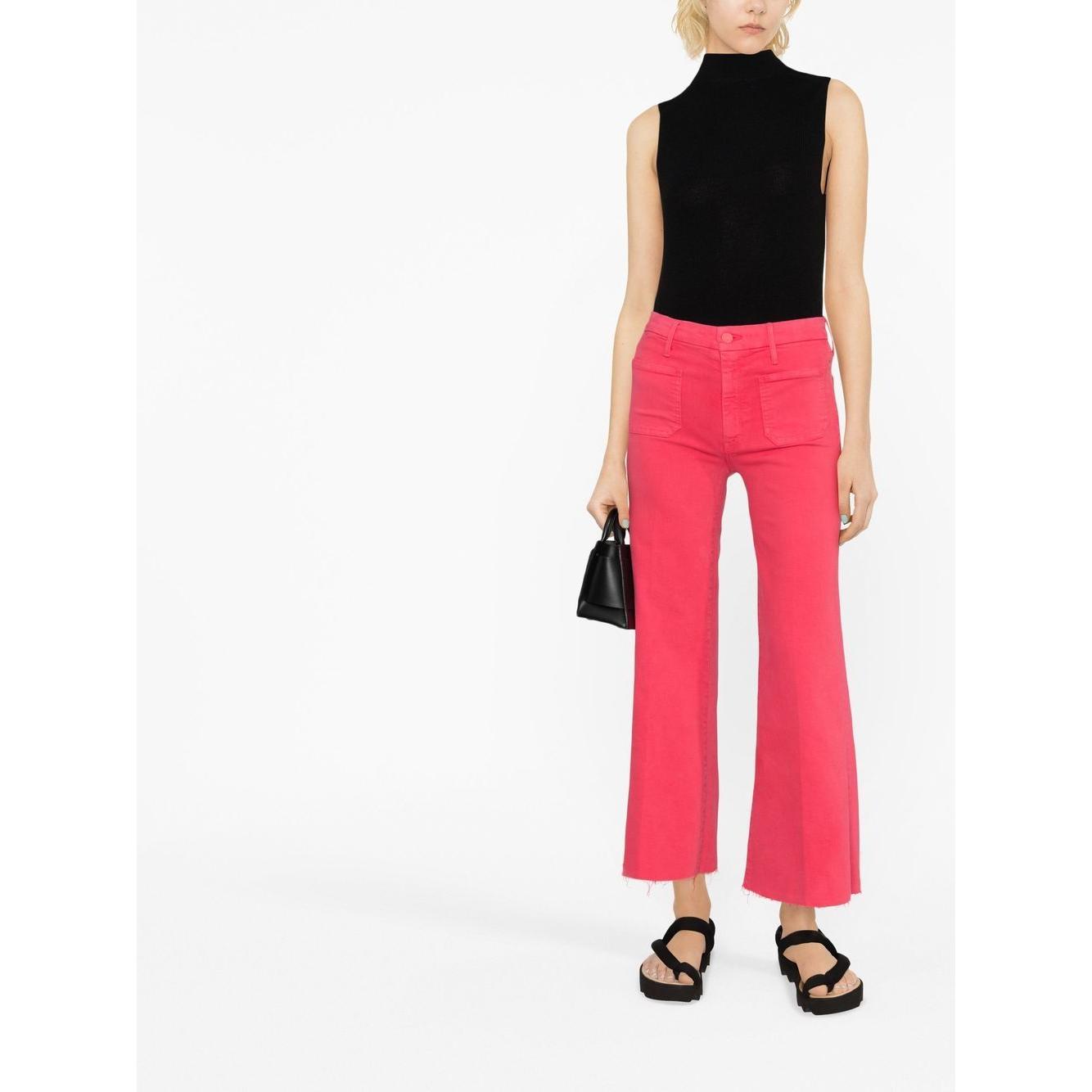 Mother cropped flared Jeans Pink Jeans Mother