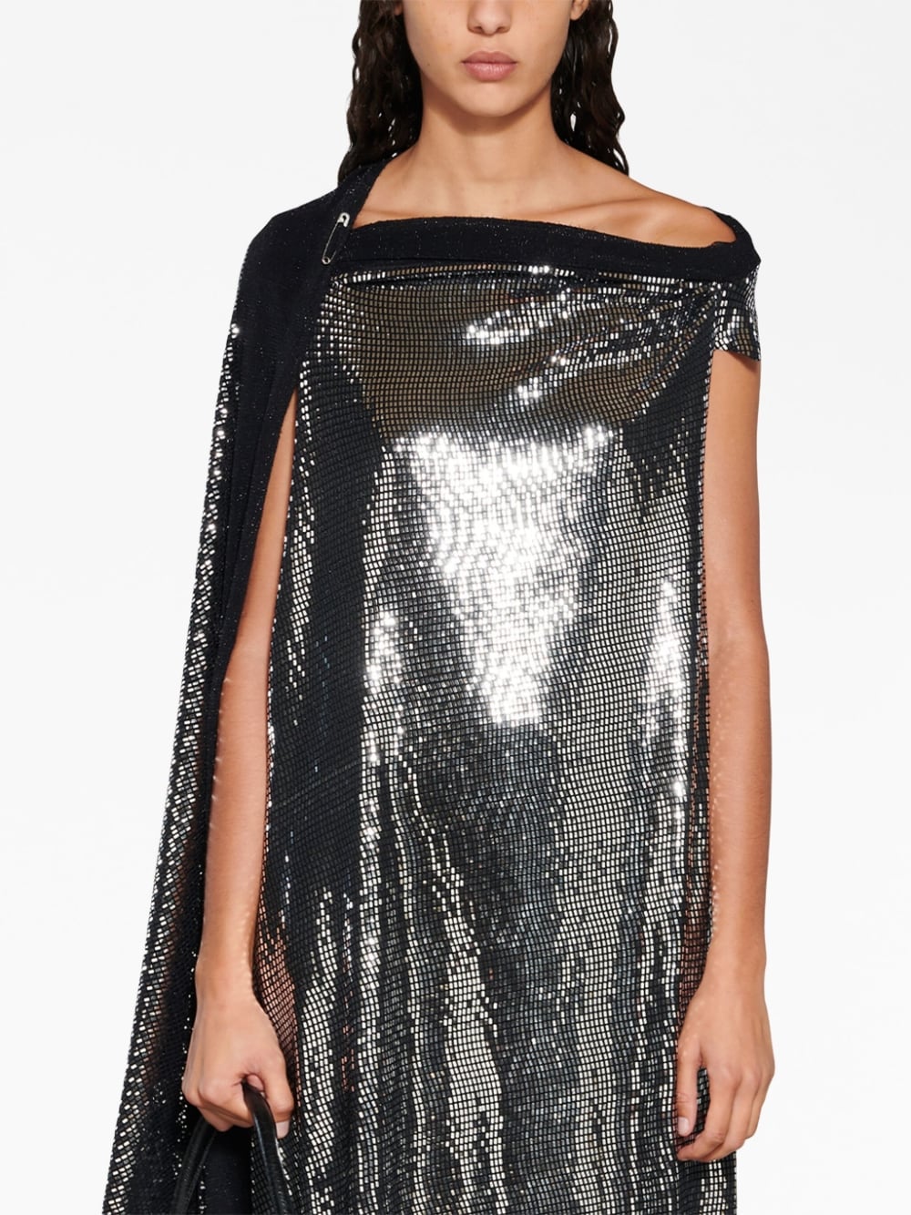 Balenciaga Metallic Effect Midi Dress Dresses Balenciaga