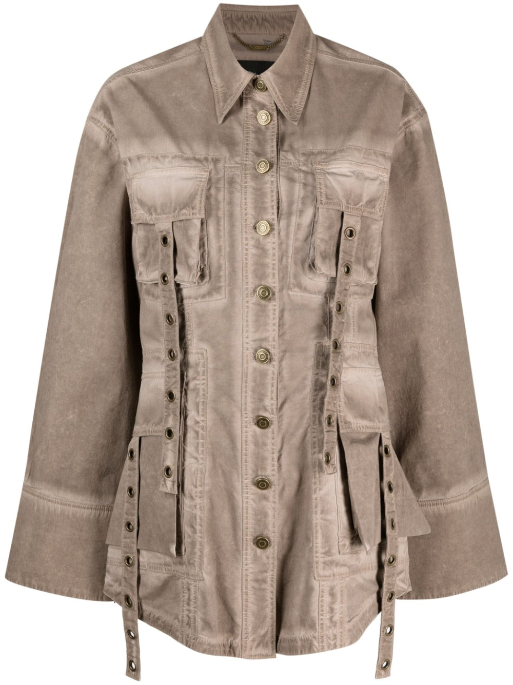 Blumarine Coats Brown Jackets Blumarine