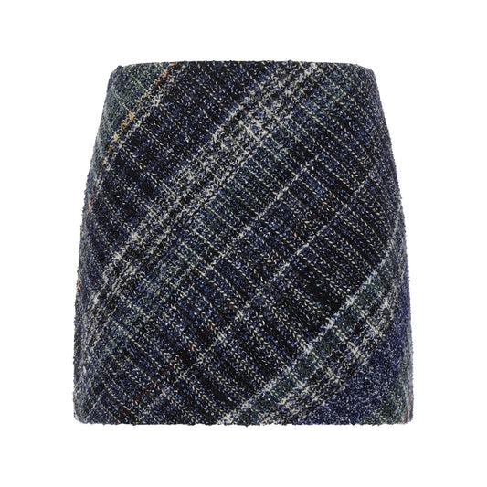 Missoni Blue Wool Long Skirt