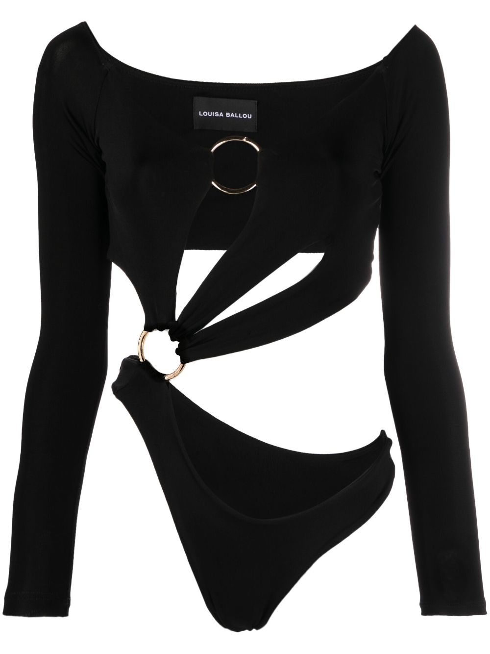 LOUISA BALLOU Top Black Topwear Louisa Ballou