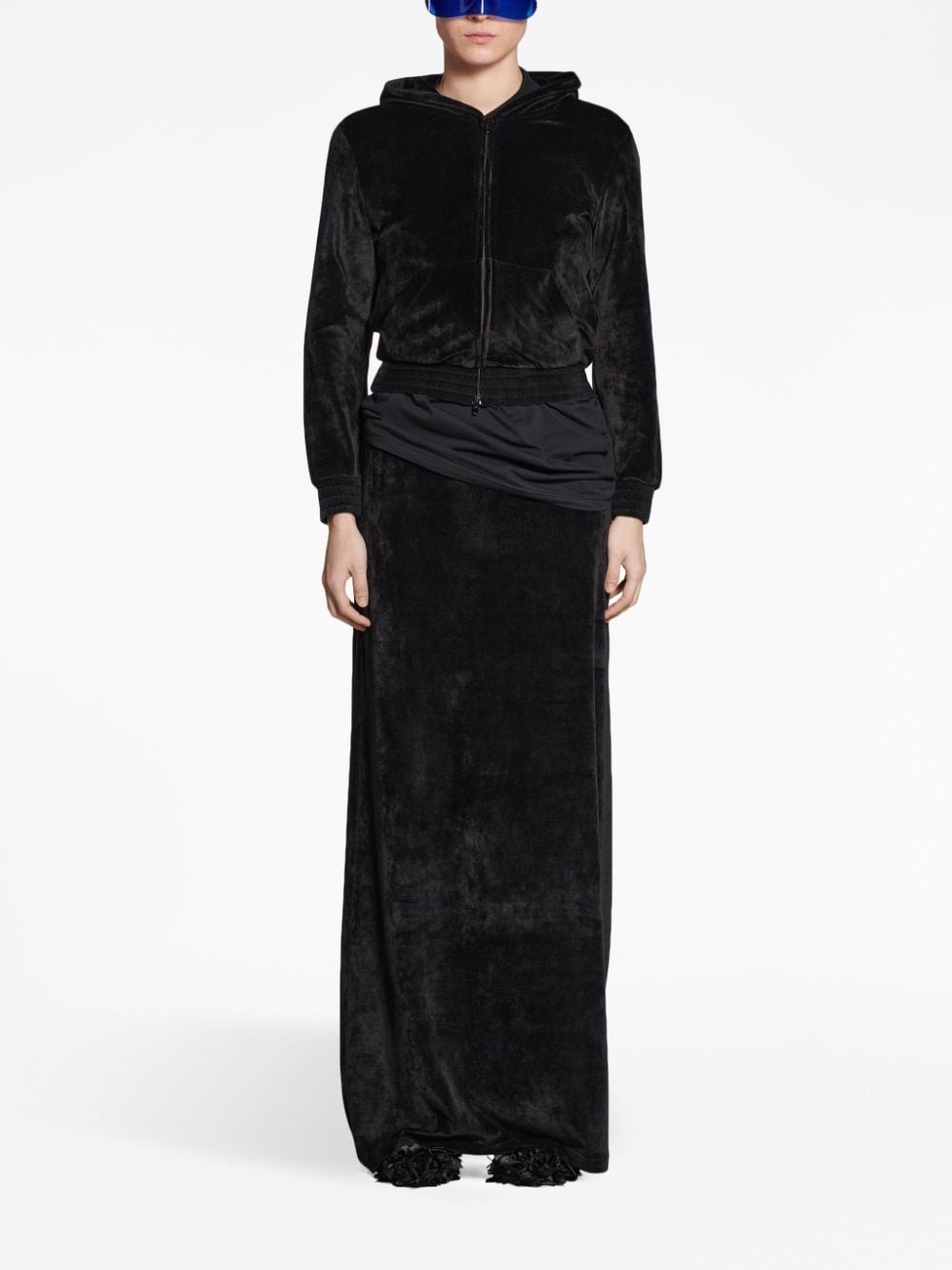 Balenciaga velvet-effect high-waisted skirt Skirts Balenciaga