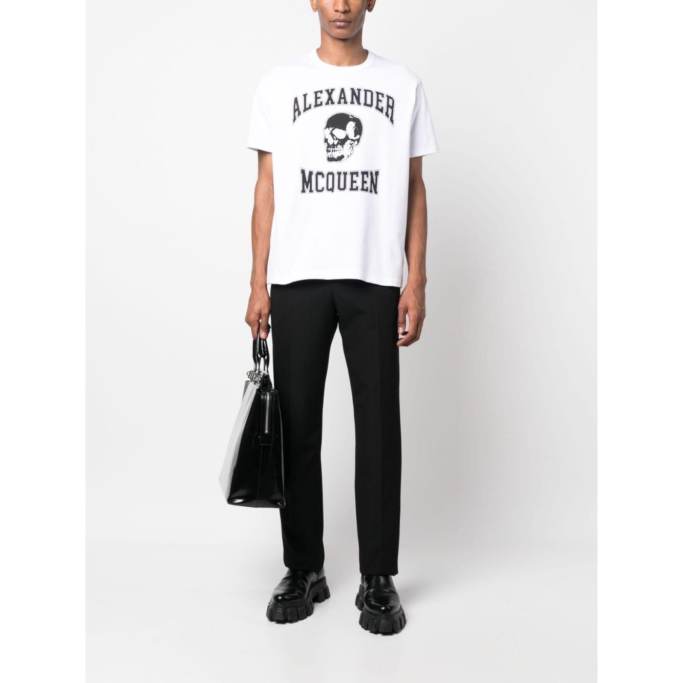 Alexander McQueen T-shirts and Polos White Topwear Alexander Mcqueen