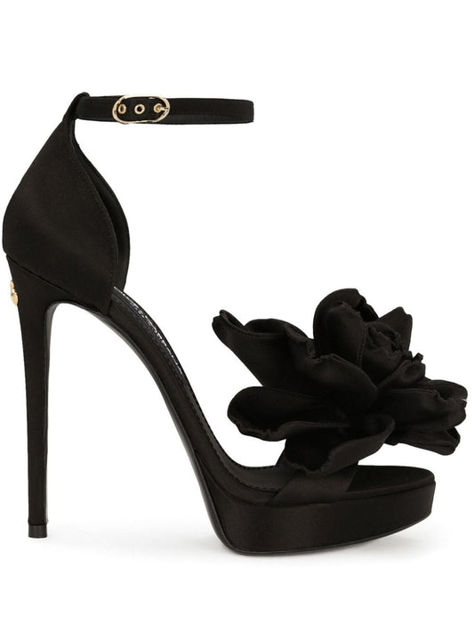 Dolce & Gabbana Keira 105mm flower appliqué sandals