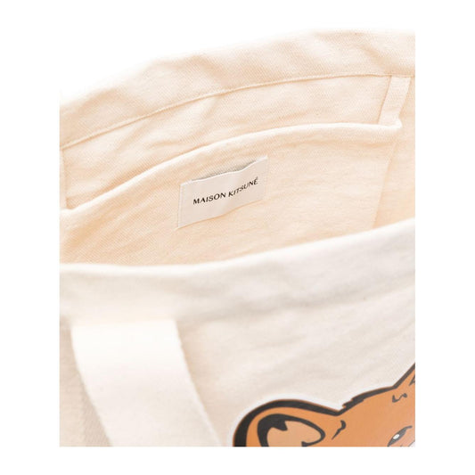 MAISON KITSUNE' Bags.. Beige Shopper Maison Kitsune'