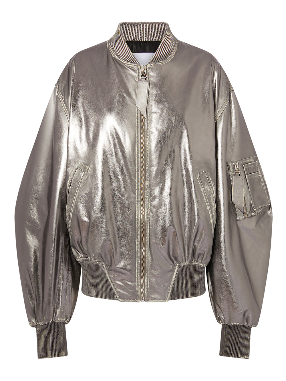 The Attico Coats Silver Jackets The Attico