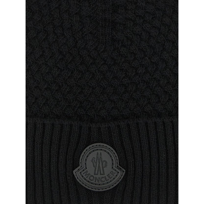 Moncler Black Leather Beanie