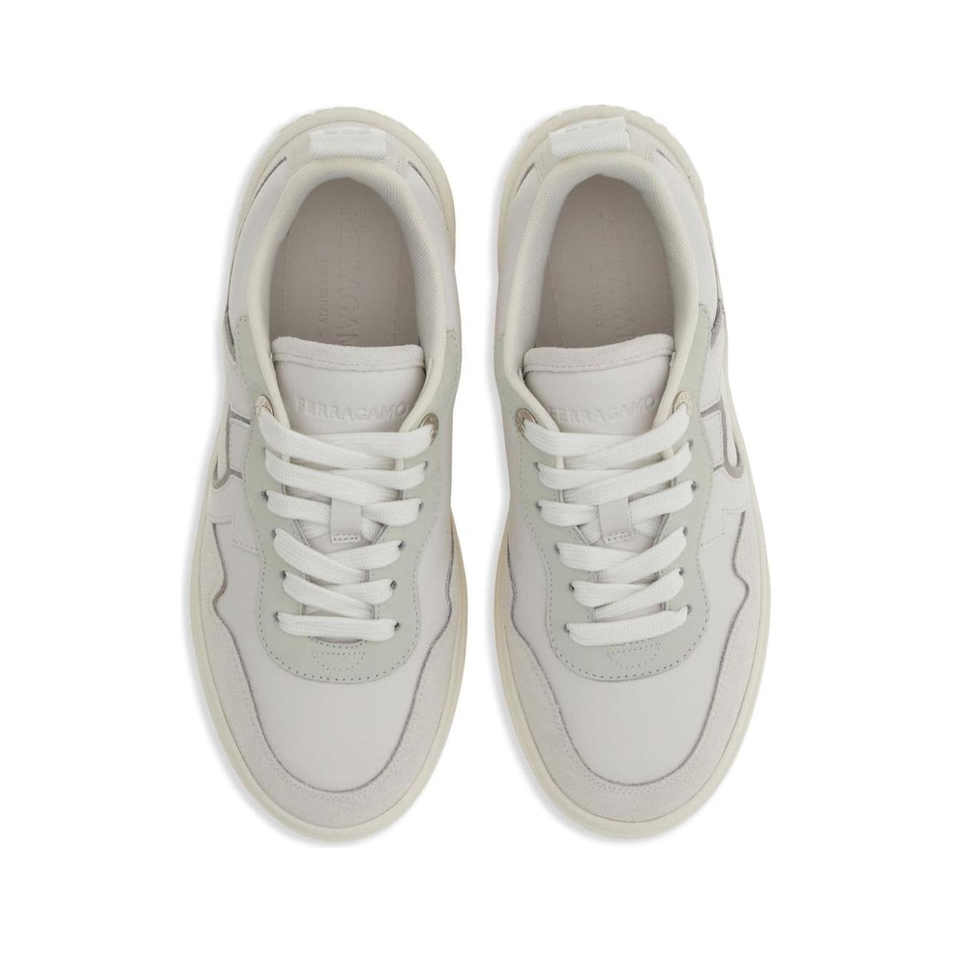 Ferragamo Sneakers Leather White Sneakers Ferragamo