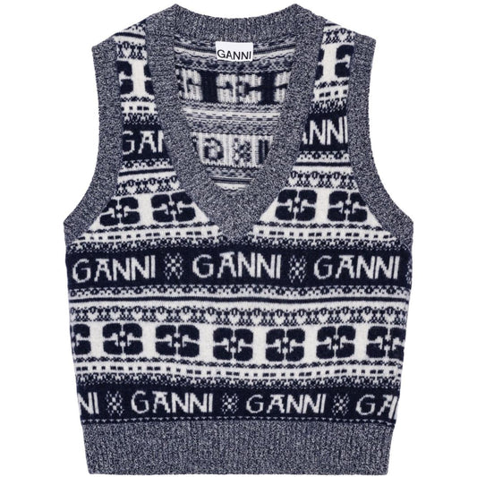 GANNI Sweaters Grey Topwear Ganni