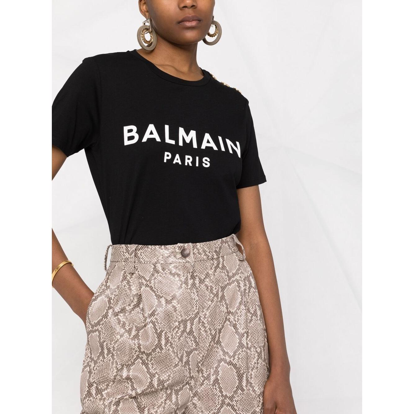 Balmain T-shirts and Polos Black Topwear Balmain