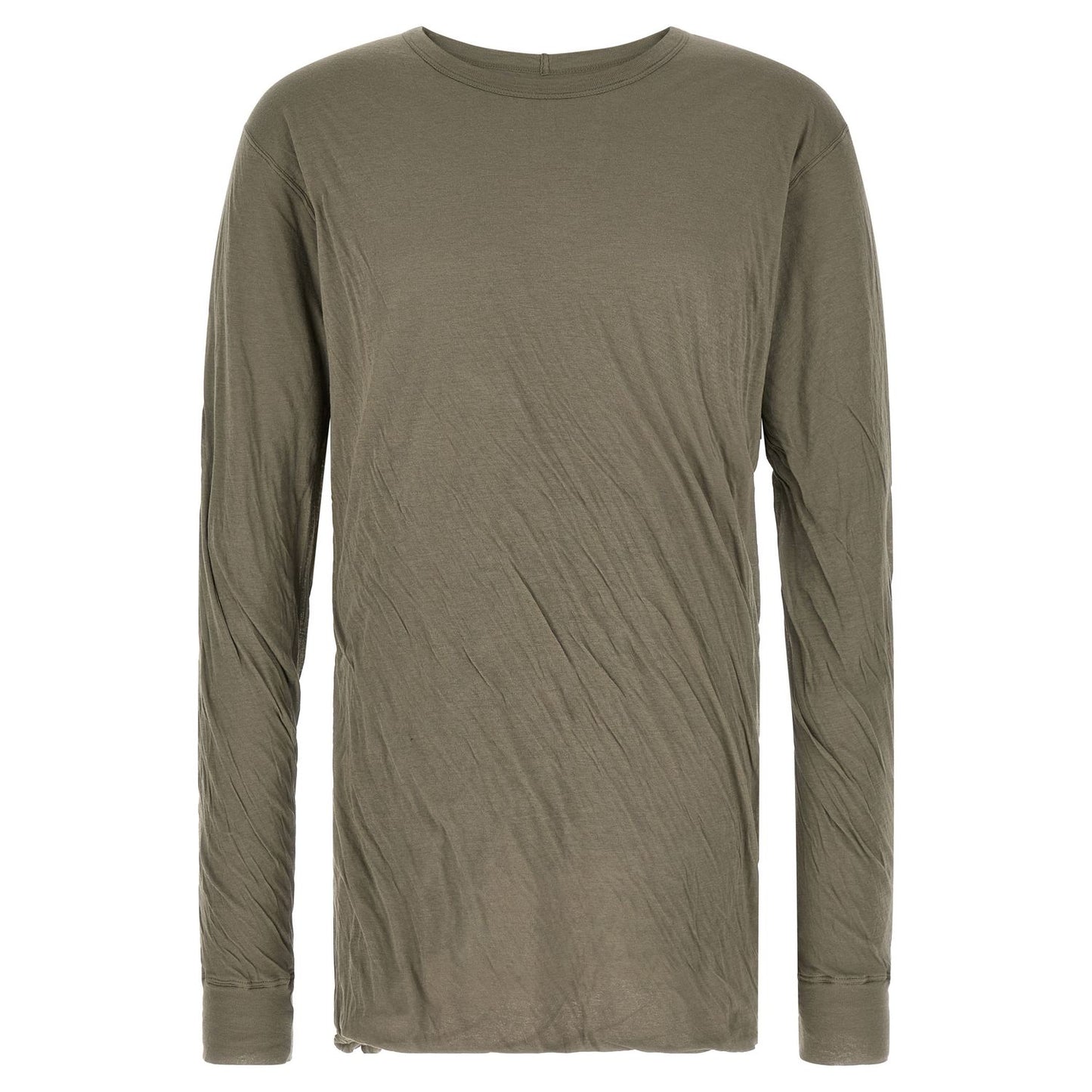 Rick Owens Gray Cotton T-Shirt