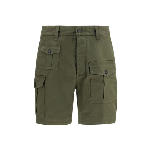 Dsquared² Bicolor Cotton Bermuda Shorts