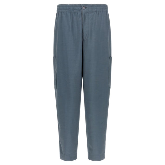 Kenzo Gray Wool Cargo Pants