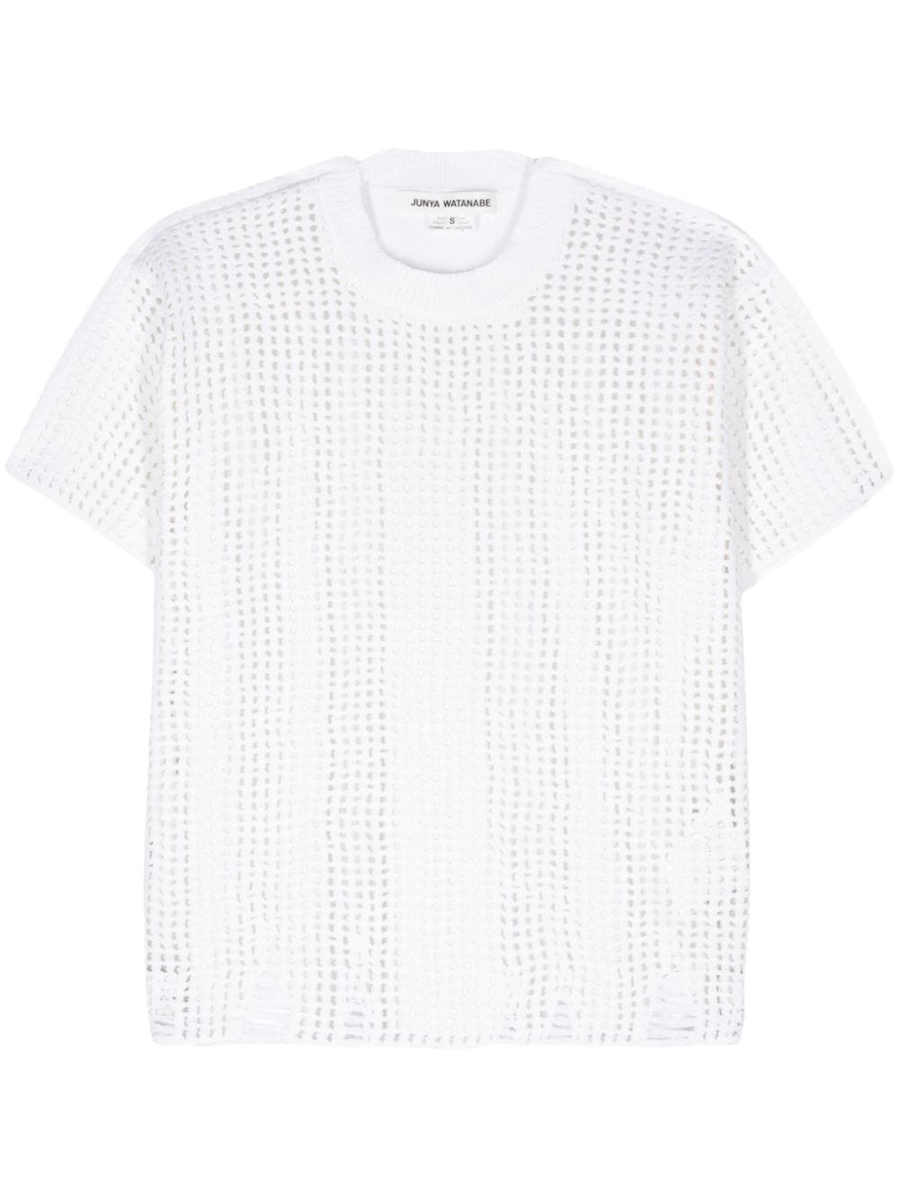 Junya Watanabe T-shirts and Polos White Topwear Junya Watanabe