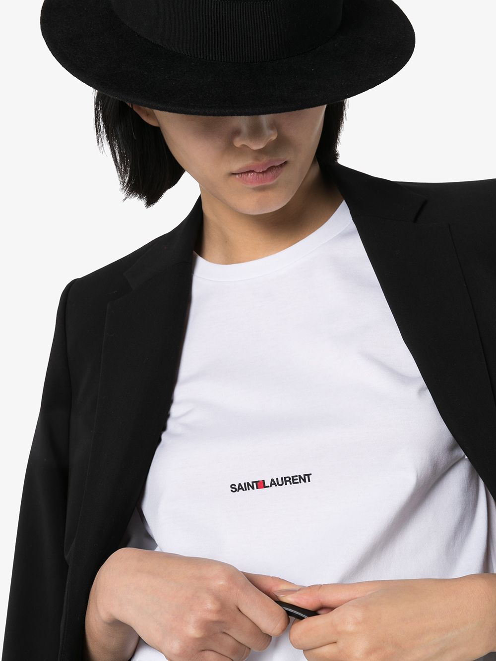 Saint Laurent  T-shirts and Polos White Topwear Saint Laurent