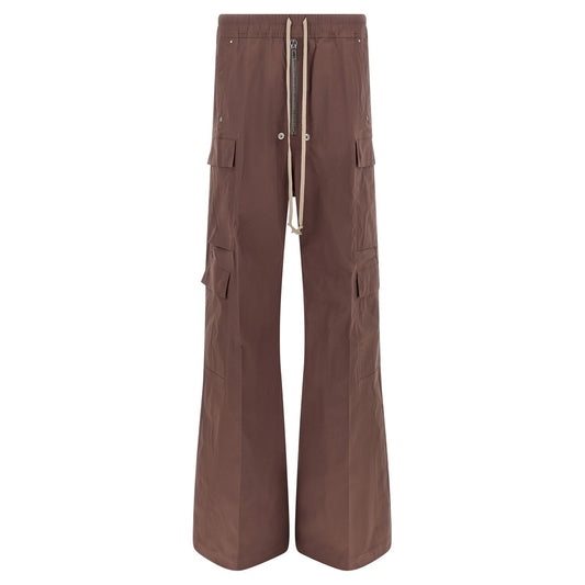 Rick Owens Brown Cotton Flared Pants