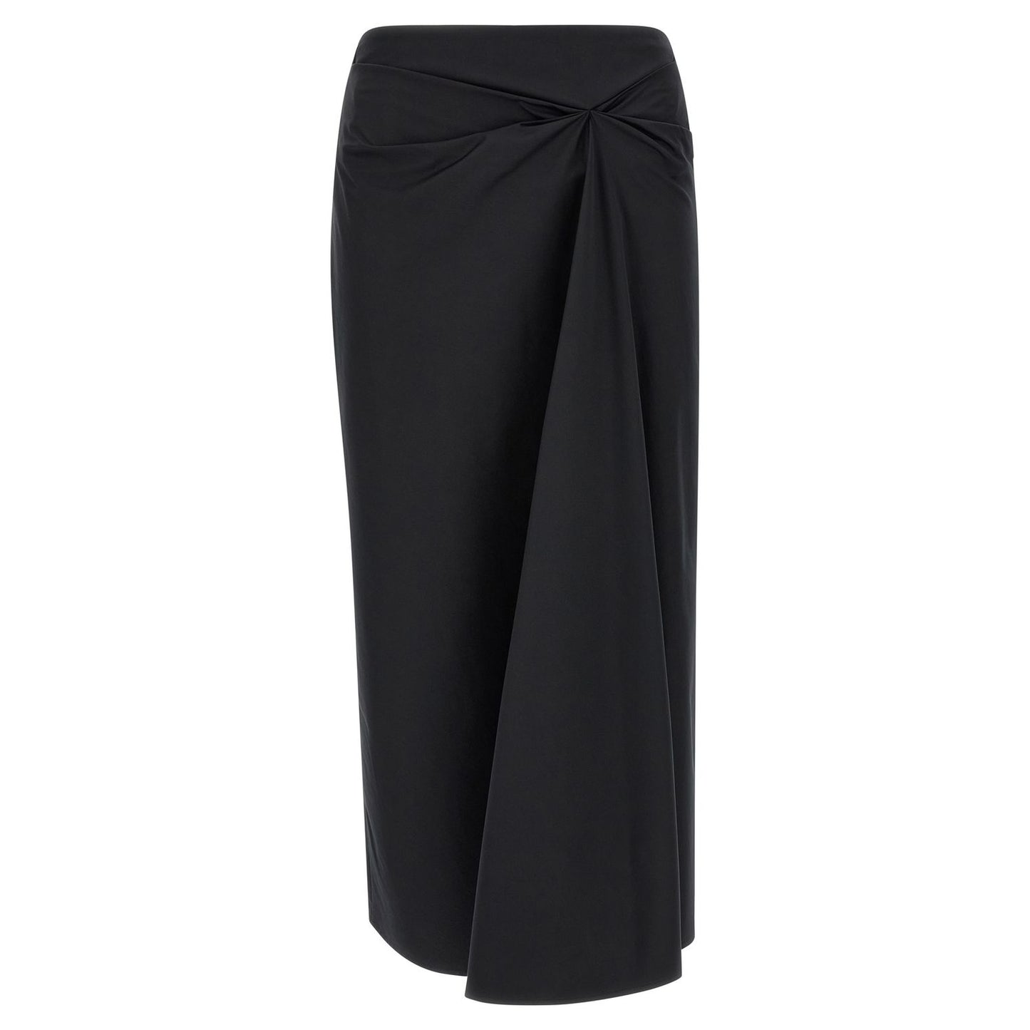 Max Mara Black Cotton Midi Skirt