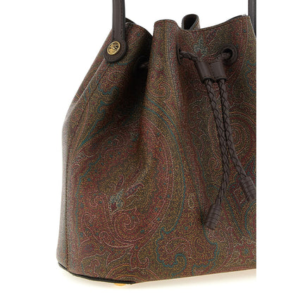 Etro Brown Cotton Handbag