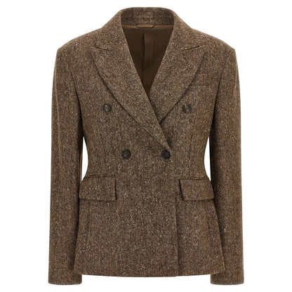 Brunello Cucinelli Brown Virgin Wool Blazer