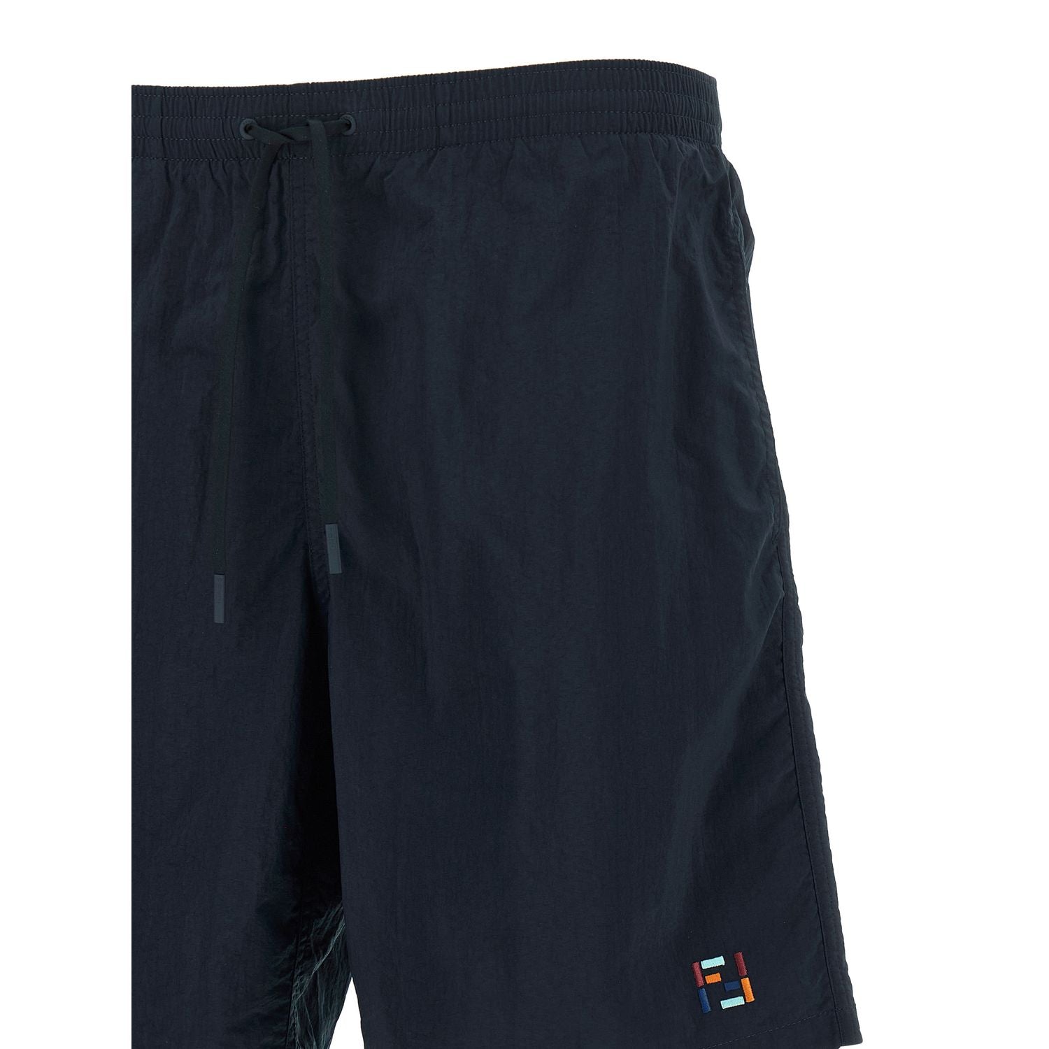 Fendi Blue Polyamide Swim Shorts