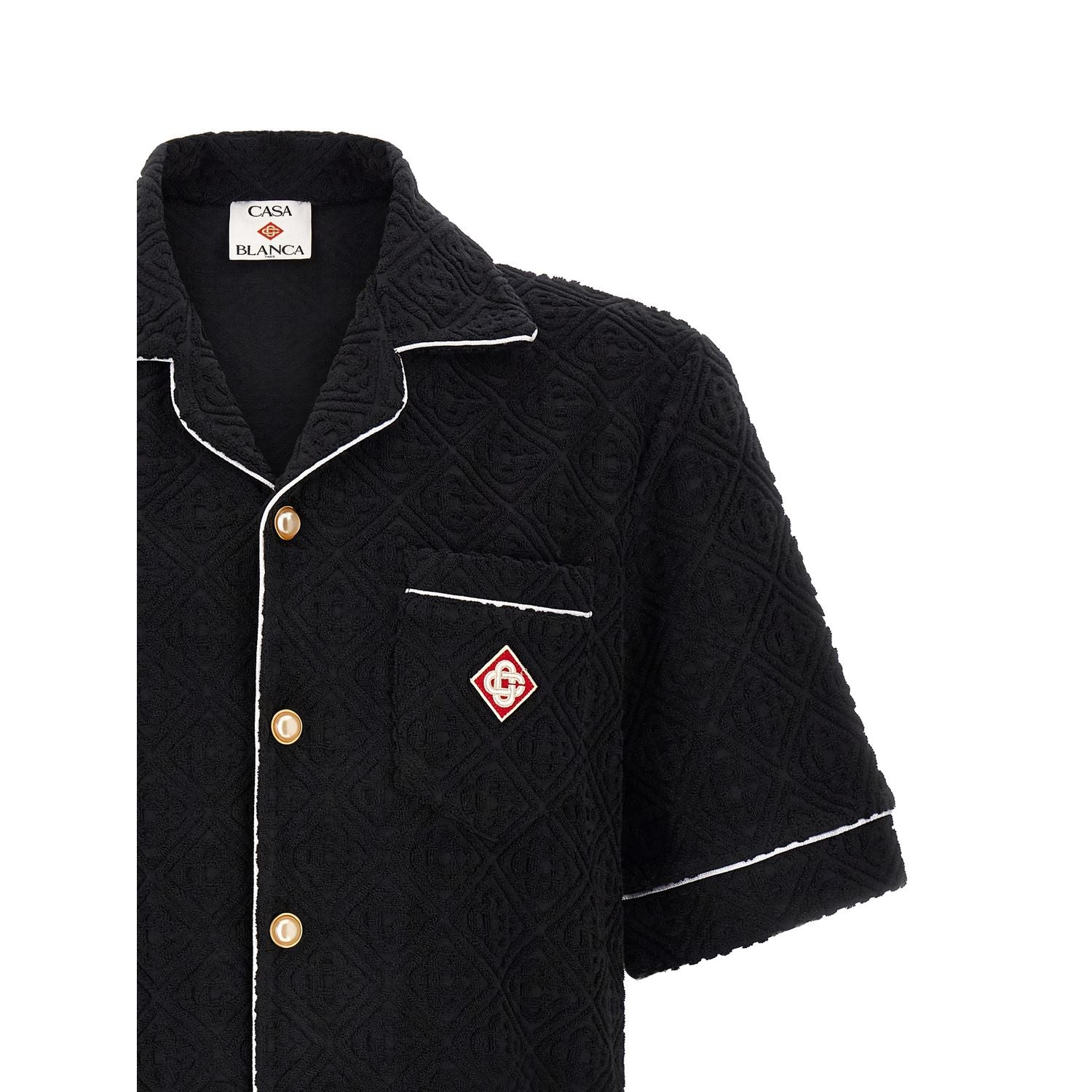 Casablanca Black Cotton Pattern Shirt