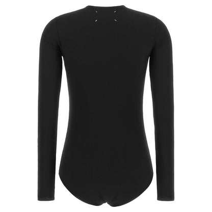 Maison Margiela Black Polyamide Bodysuit