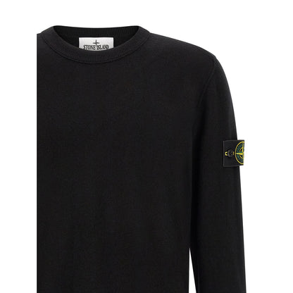 Stone Island Black Virgin Wool Cardigan