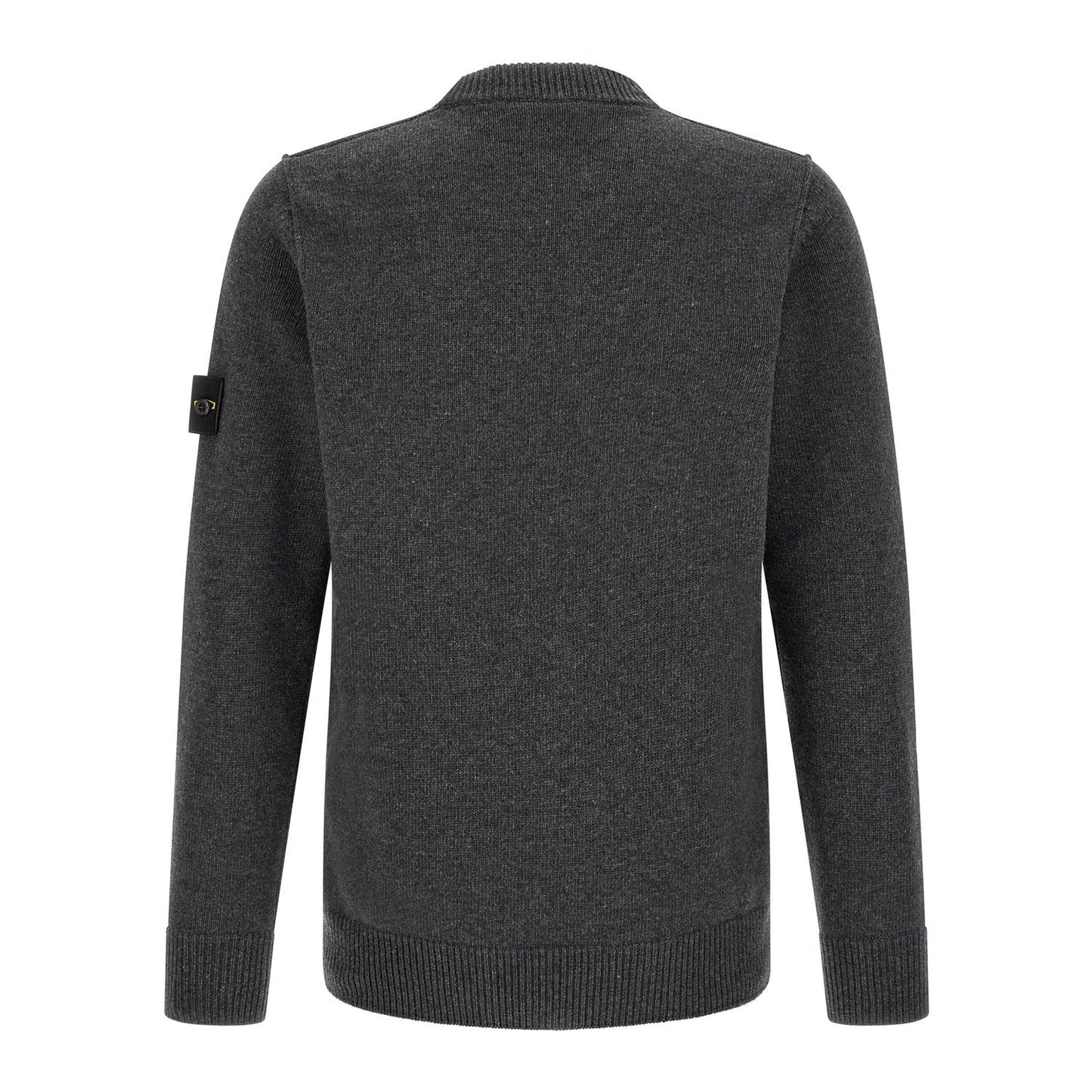 Stone Island Gray Virgin Wool Cardigan