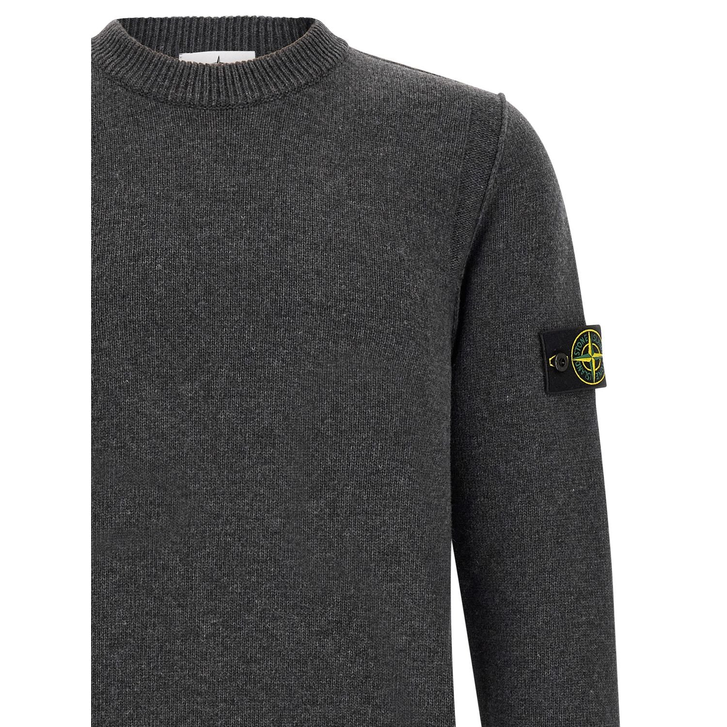 Stone Island Gray Virgin Wool Cardigan
