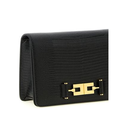 Elisabetta Franchi Black Polyester Clutch Bag
