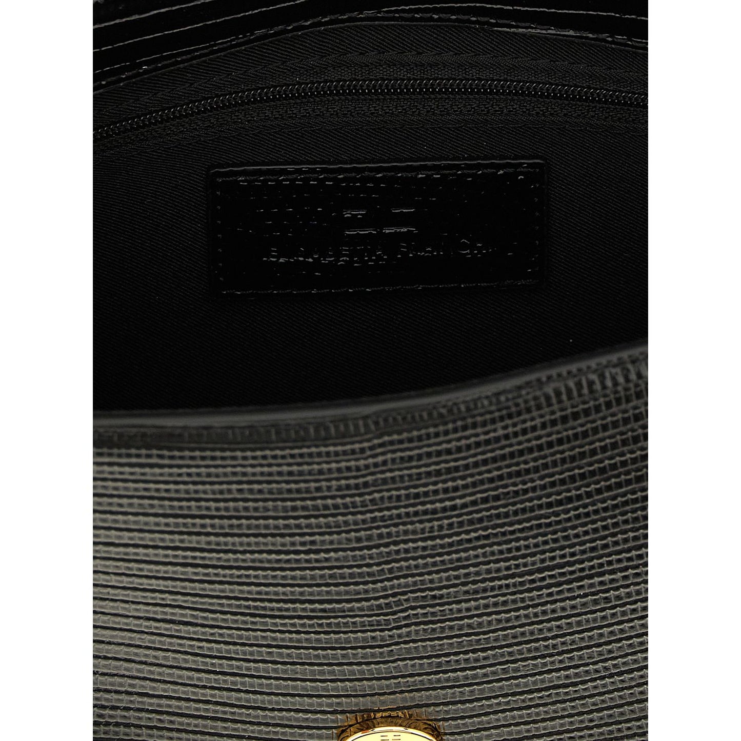 Elisabetta Franchi Black Polyester Clutch Bag