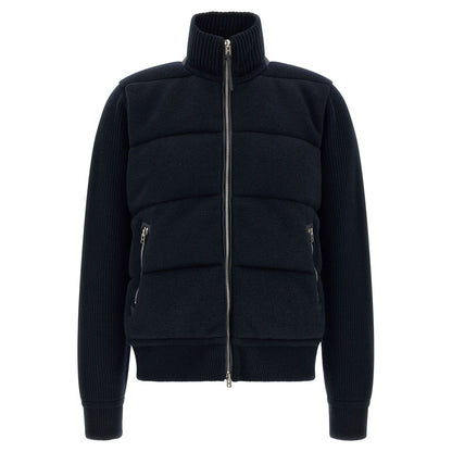 Tom Ford Blue Virgin Wool Full-Length Jacket