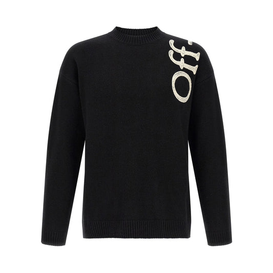 Off-White Bicolor Wool Cardigan