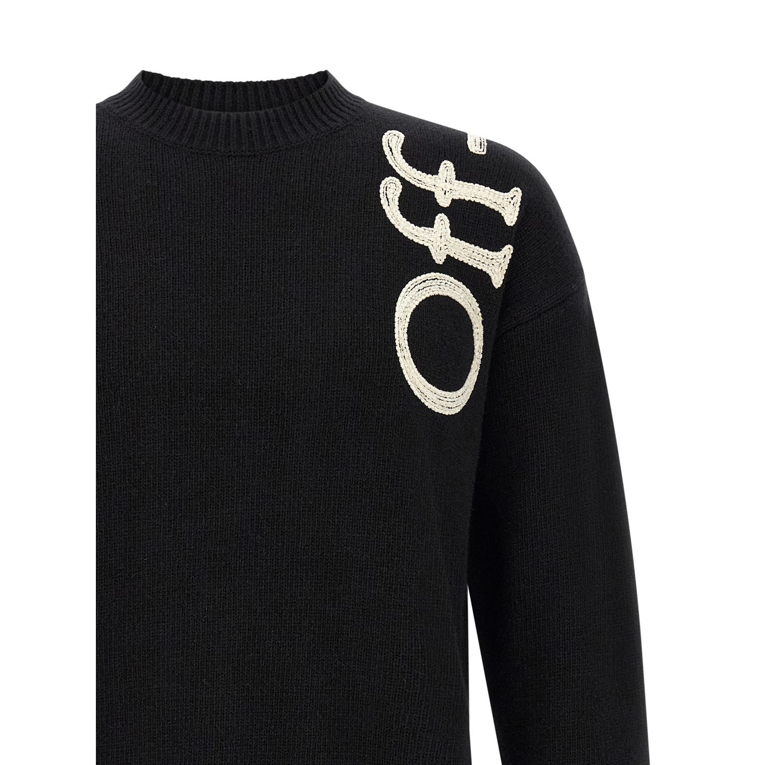 Off-White Bicolor Wool Cardigan