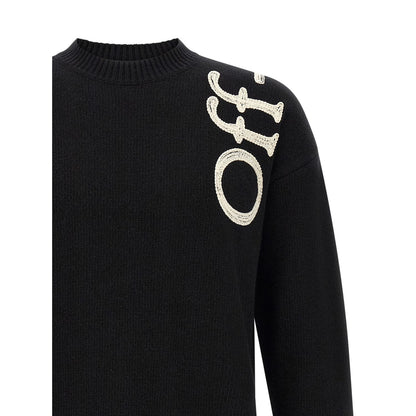 Off-White Bicolor Wool Cardigan