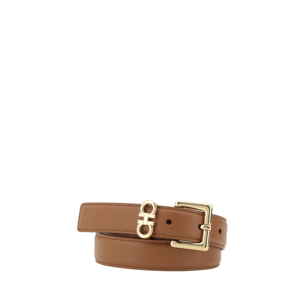 Ferragamo Brown Calf Leather Bos Taurus Regular Belt
