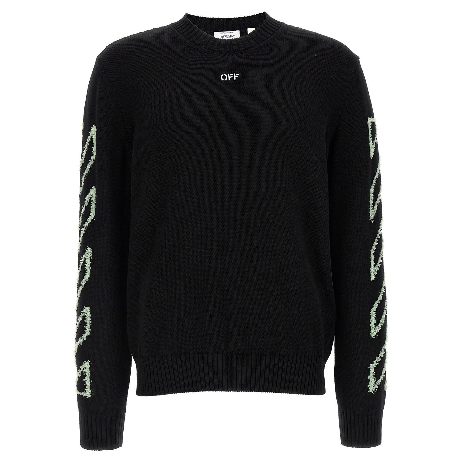 Off-White Black Cotton Cardigan
