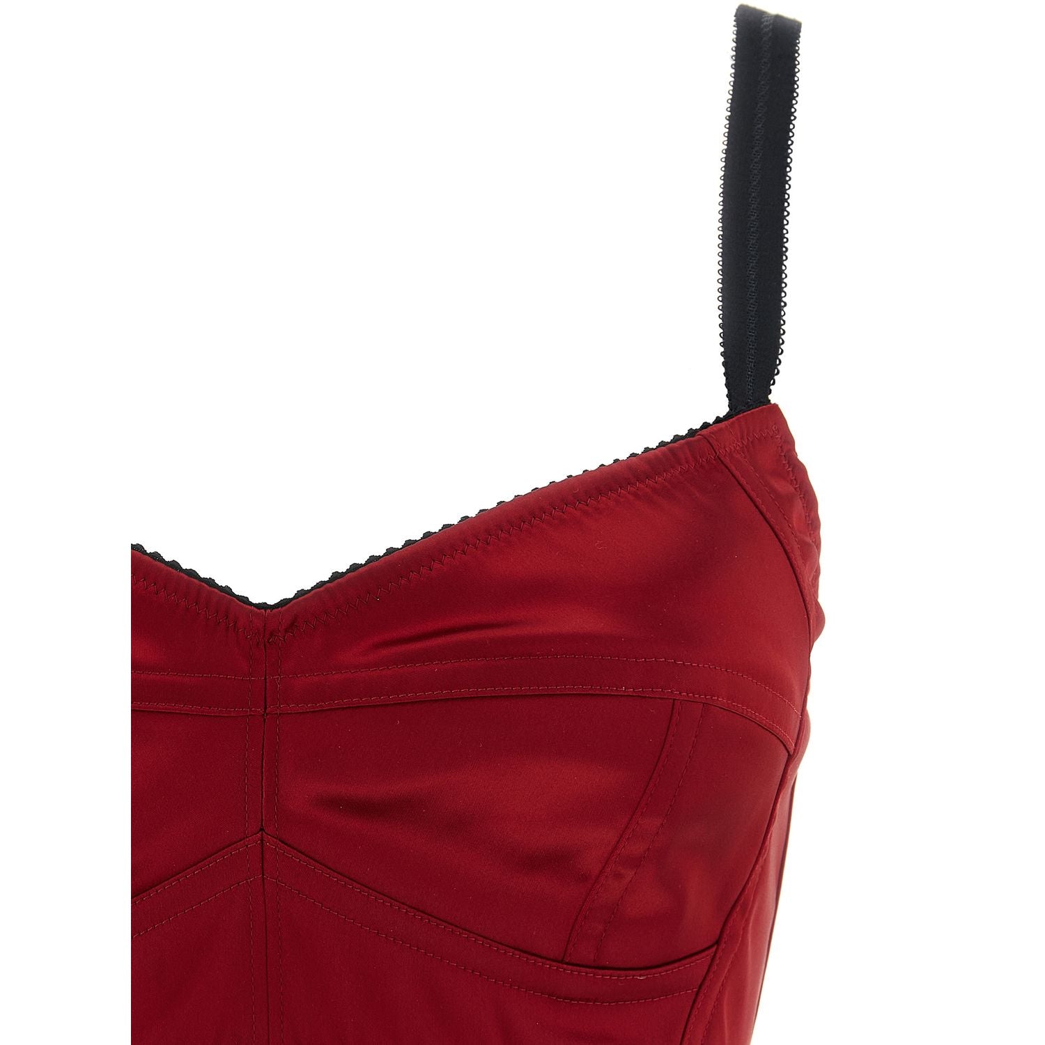 Dolce & Gabbana Red Acetate Tank Tops